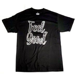 FEEL GOOD T-Shirt Men Adult Unisex Size Large Black Tagless NWOT!